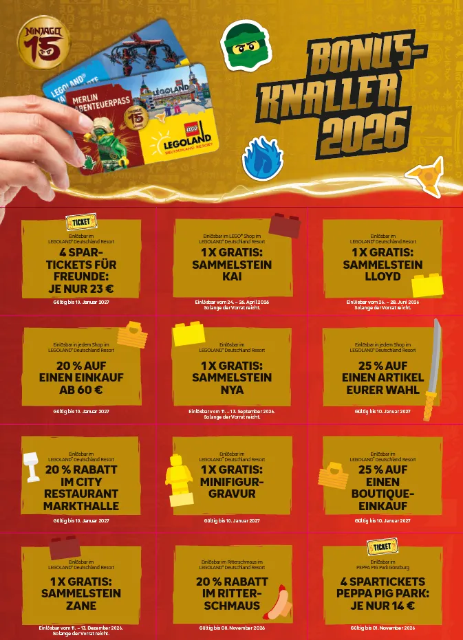LEGOLAND Deutschland Bonusknaller 2026
