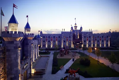 LEGOLAND Germany King`s Castle and Knight´s castle at night