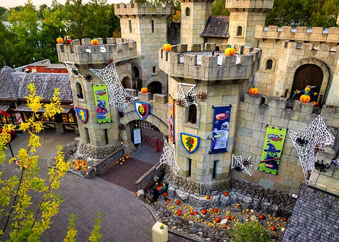 Fire Dragon Roller Coaster on Halloween at LEGOLAND