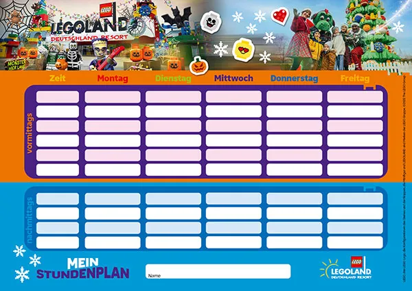 LEGOLAND Stundenplan Halloween